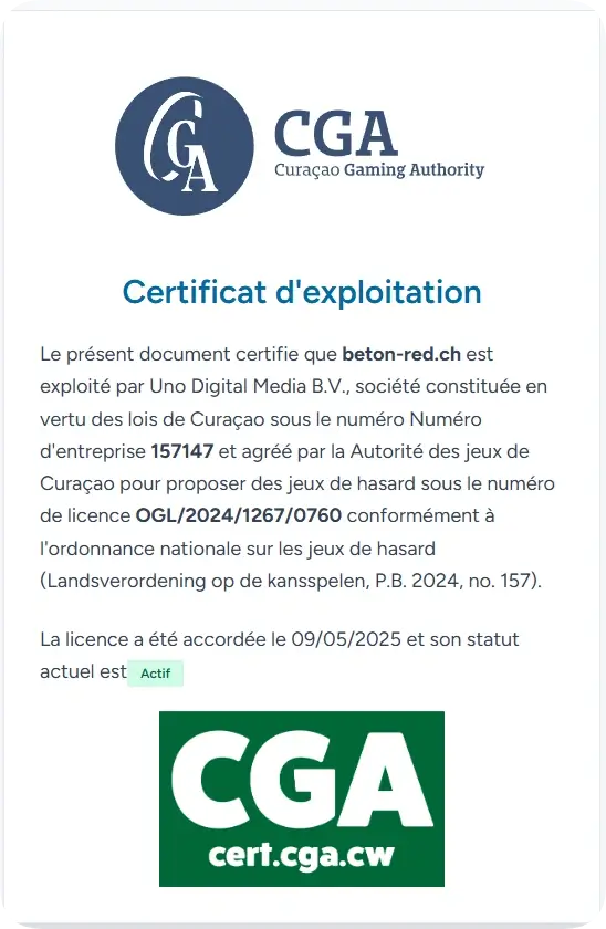 licence légale betonred